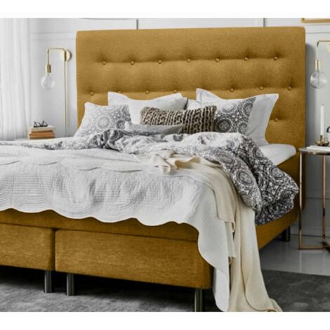 Cabecero de cama tapizado antimanchas Paris 16570 mostaza