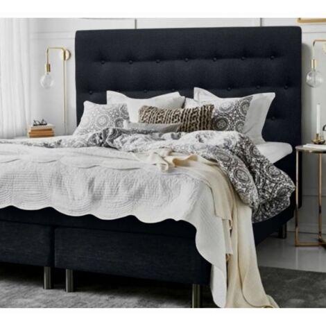 Cabecero de cama tapizado antimanchas Paris 9070 negro