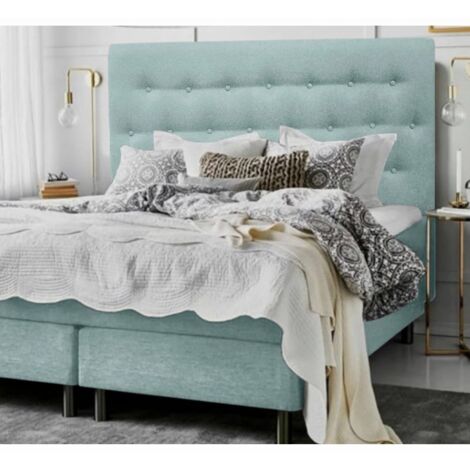 Cabecero de cama tapizado antimanchas Paris 13570 verde agua (1/4)