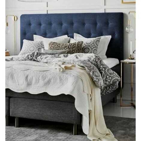 Cabecero de cama tapizado antimanchas Paris90*70 azul