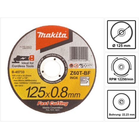 Makita Trennscheiben Trennscheibe Winkelschleifer 3x 125x0,8mm INOX B-45733
