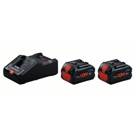 Bosch Akku Starter-Set: 2 x ProCORE18 Volt 8,0 Ah und GAL 18V-160 C