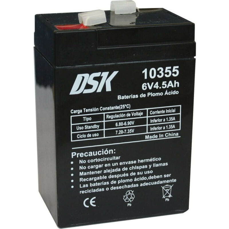 Batería Plomo AGM DSK 10355 6V 4.5Ah