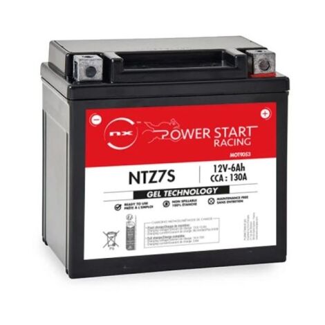 Batería NX NTZ7S / YTZ7S GEL 12V 6Ah