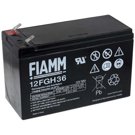 Batería Plomo FIAMM 12FGH36 12v 9Ah Alta Descarga (1/3)