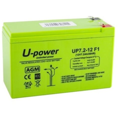 Batería Plomo U-Power 12V 7.2Ah