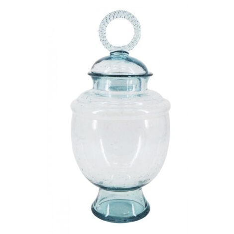 Bonbonnière Luminarc 1L Vintage Années 80 – Verre Aqua Art Déco