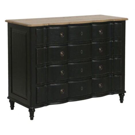 Commode 4 tiroirs - Bois - Noir - Interior's (1/5)