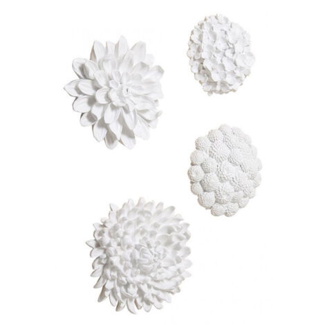 Fleurs murales (set de 4) - MDF - Blanc - Interior's (1/5)