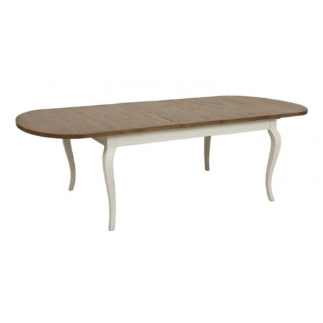 Table ovale extensible - Bois - Blanc - Interior's (1/5)