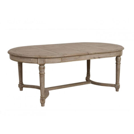 Table ovale extensible 10/14 personnes - Bois - Marron - Interior's (1/5)
