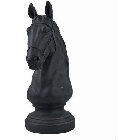 Statue cavalier - Résine - Noir - Interior's (1/5)