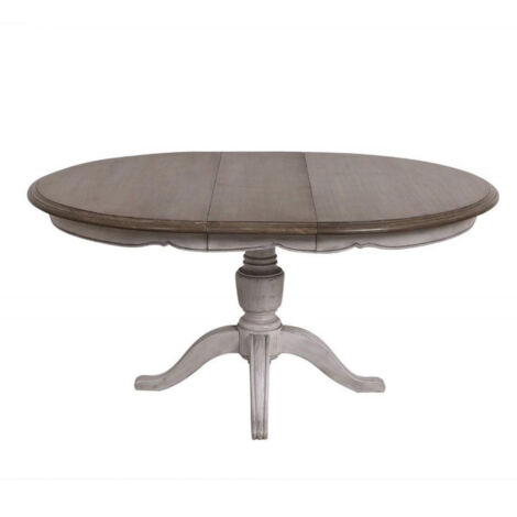 Table à Manger Ronde Extensible 4-8 Personnes 110-150cm Bois Et Pied Filaire En Metal Noir 110 150 Cm