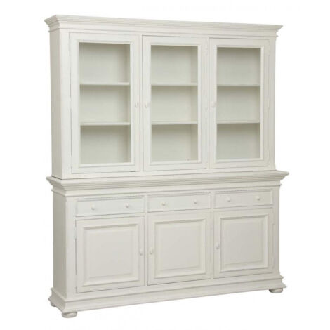 Buffet 3 portes vitrées - MDF - Blanc - Interior's (1/5)