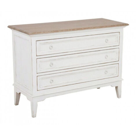 Commode 3 tiroirs bois miroir 87x101x39cm | Leroy Merlin