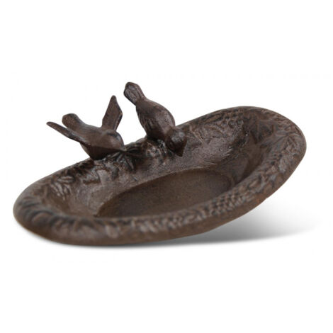 Abreuvoir 2 oiseaux fonte 23.5x14.5x6 - Fonte - Marron - Décoration d'Autrefois (1/5)