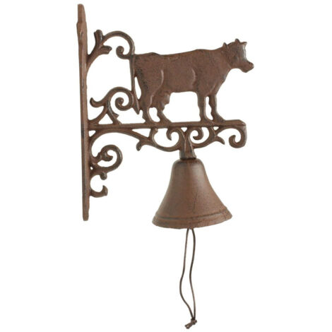Cloche vache fonte - Fonte - Marron - Décoration d'Autrefois