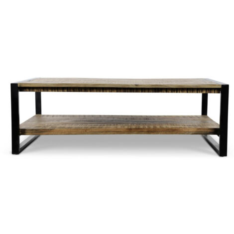 TABLE basse marron, design,100 x 55 cm avec éclairage leds