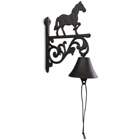 Cloche cheval fonte - Fonte - Marron - Décoration d'Autrefois