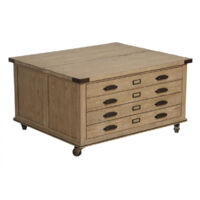 Table basse coffre - Bois - Beige - Interior's