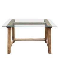 Bureau plateau en verre - Bois - Marron - Interior's