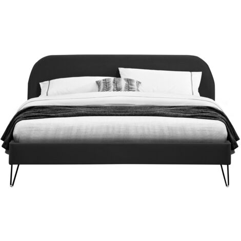 Cama de terciopelo negro 140 x 190 PHOENIX