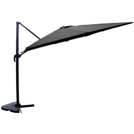 Ombrellone grigio quadrato 3 x 3 m orientabile a 360° PALATINO