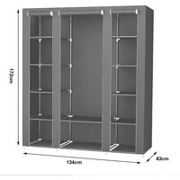 Armadio per vestiti di stoffa,per tessuti pieghevole,172 134 43 cm