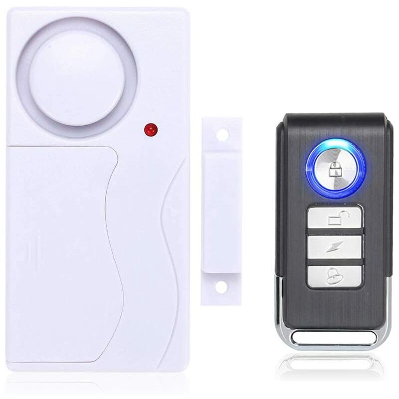 wireless door alarm with remote