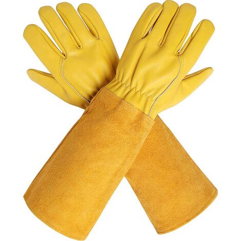 Set of 3 Pair Gloves Natural Goatskin Leather Driving Gardening Work LARGE 