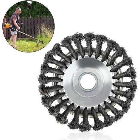 Round weed killer brush for brushcutter - High resistance - Cone - Weed control - 20.3 cm