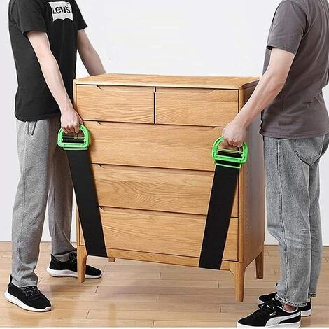 Adjustable Lifting Moving Straps - 2 Pack Furniture Moving Straps for Furniture, Boxes, Mattress, Construction Materials and Heavy, Supports Up to 600 Lbs