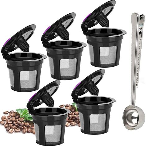 Stainless Steel Coffee Capsules Coffee Filters Cup Reusable Refillable Coffee Capsule Set for Keurig 2.0 1.0 Mini Plus 