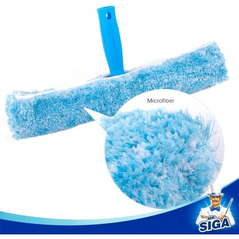 Professional Window Cleaning Combo - Squeegee & Microfiber Window Scrubber, 14"