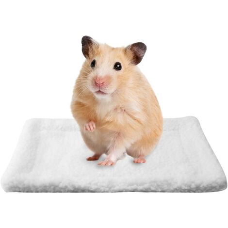 Small Animal Guinea Pig Hamster Bed House Rectangular Plush Warm Sleeping Mat Cushion Pet Supplies for Mice Rats Chinchillas Rabbit Hedgehog Squirrel
