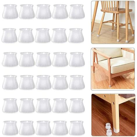 Furniture Silicon Protection Cover 30PCS Furniture Leg Silicon Protection Covers, Table Feet Pad Floor Protector Foot Protection Bottom Cover Prevents Scratches and Noise