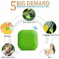 Object Locator, Opamoo GPS Tracker Bluetooth Key Phone / Wallet Key Finder Anti-Lost Location Alarm Tracker Pet Locator with Camera Remote for Android and iOS – Green