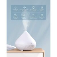 Aroma Diffuser with Patented Oil Flow System - 300 ML - BPA Free Humidifier - for Yoga, Salon, Spa, Salon, Bedroom, Bathroom or Children's Room