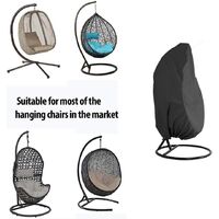 Garden Rattan Wicker Waterproof Hanging Chair Furniture Cover - Egg Protective Cover Chair - 210D Oxford Polyester PVC Cover