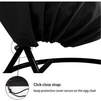 Garden Rattan Wicker Waterproof Hanging Chair Furniture Cover - Egg Protective Cover Chair - 210D Oxford Polyester PVC Cover