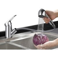 Kitchen Faucet with Pull-Out Spray 360 ° Swivel Kitchen Mixer Tap with 2 Functions Chrome Single Lever Kitchen Faucet