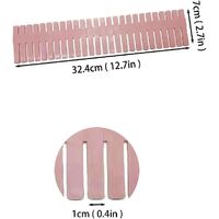Grid Drawer Dividers, 12 Unit (s), Plastic Divider Organizer Storage Underwear Sock Container - Organize Drawer - 32.4 x 7cm (Pink)