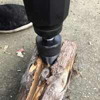 42mm Log Splitter Wood Splitter Heavy Duty Drill Screw Driver Cone Fire Wood Log Splitter Splitting Wood Cone Bit (Large)