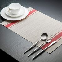 Set of 6 PVC Placemats Washable Non-slip Heat Resistant, Easy to Clean and Store, 45cmx30cm
