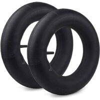 2 Piece 4.80 / 4.00-8 "Inner Tube with Right Valve, for Wheelbarrow, Stroller, Hand Truck, Lawn Mower, Snow Blower, Generator and more