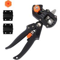 Grafting Pruner with 3 Cutting Blades V / U / Ω Shape Stainless Steel Professional Garden Grafting Scissors for Cutting Plant Branch Twig Vine Tree (Grafting Pruner)