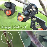 Grafting Pruner with 3 Cutting Blades V / U / Ω Shape Stainless Steel Professional Garden Grafting Scissors for Cutting Plant Branch Twig Vine Tree (Grafting Pruner)