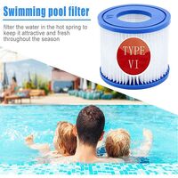 Pool Filter Cartridges for Bestway VI for Lay-Z-Spa Miami, Pack of 4 Filters, Pool Cleaning Filter Cartridge Filter
