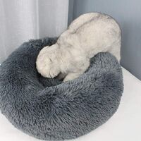 Dog Cat Basket Basket Cushion Bed Winter Round Plush Large Pet Puppy Kitten Kitty, S / M / L / XL, Pink / White / Dark Gray / Light Gray / Light Brown / Red