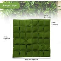 Wall Mounted Growing Bags Indoor Growing Stand for Outdoor Plants, 36 Pockets Vertical Planter for Leguminous Plants (Black)